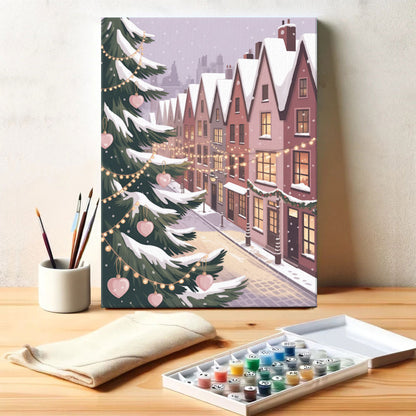 Cozy Christmas Street | Paint by Numbers Kit