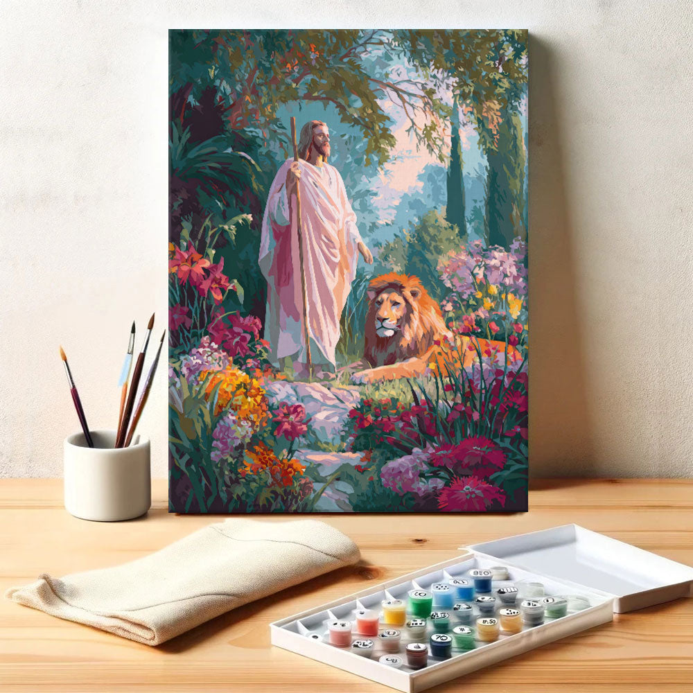 Lion by His Side | Paint by Numbers Kit