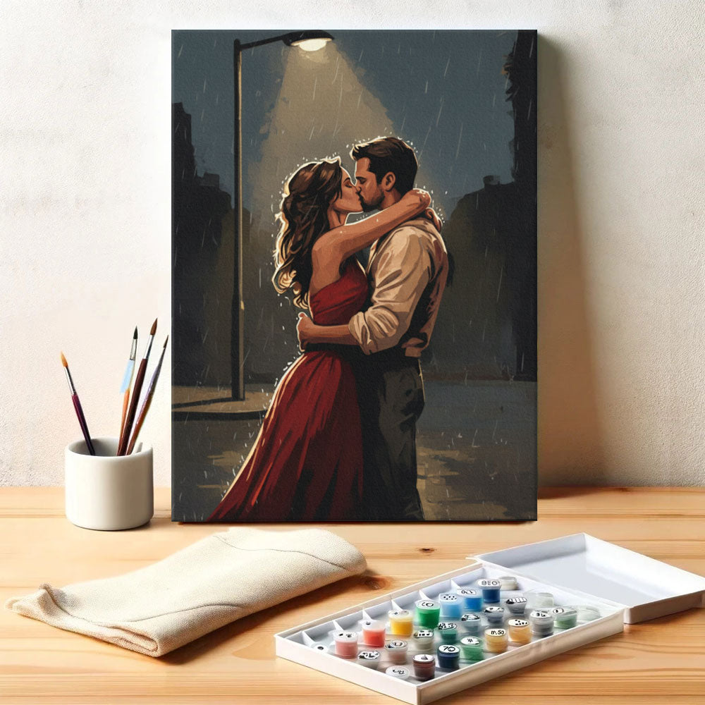 Kiss in the Rain | Paint by Numbers Kit