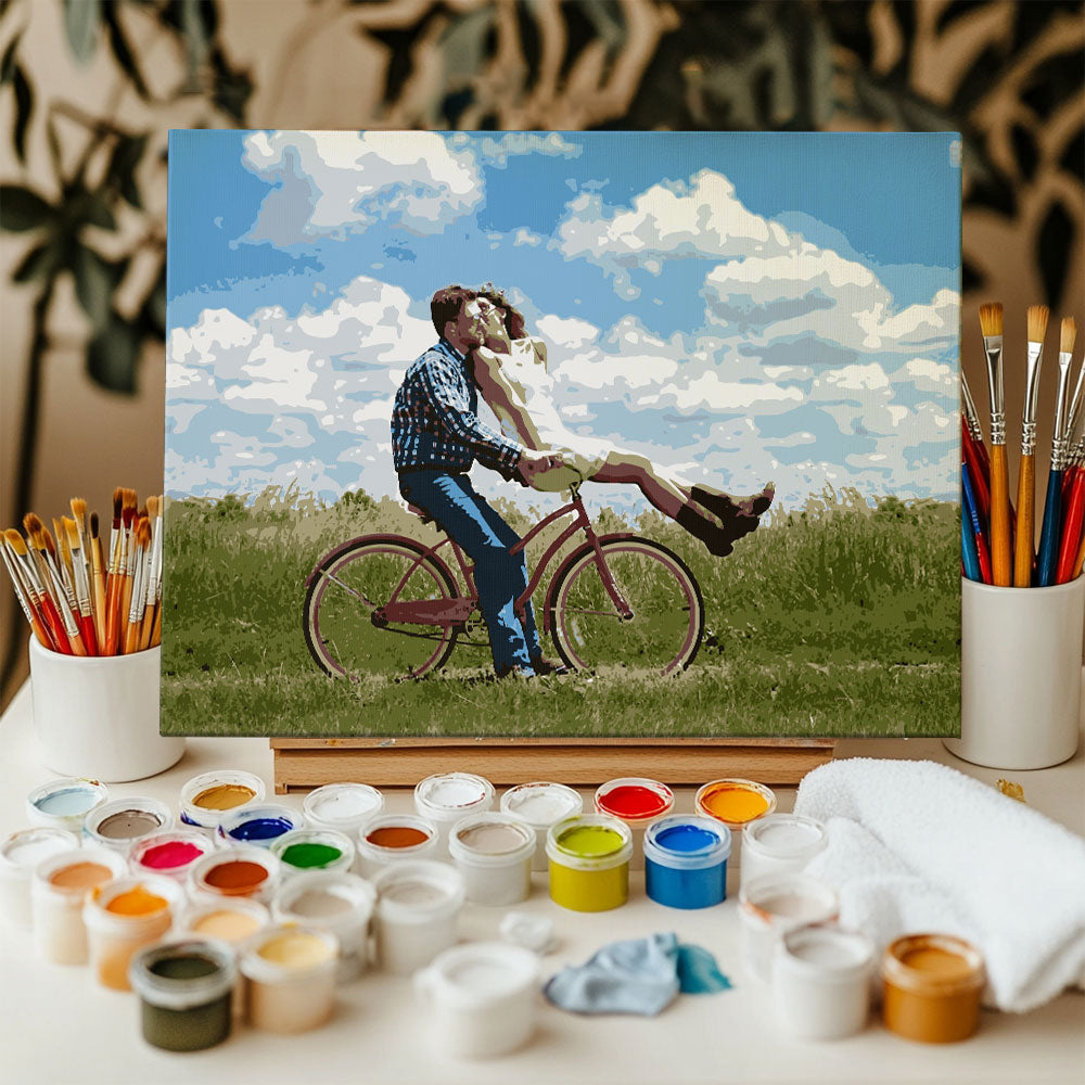 Cycling Through Clouds | Paint By Number Kit