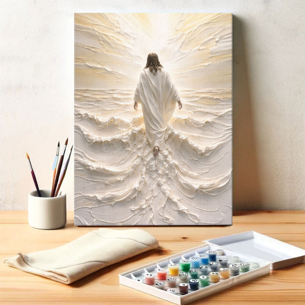 Jesus Walking on Sand | Paint by Numbers Kit