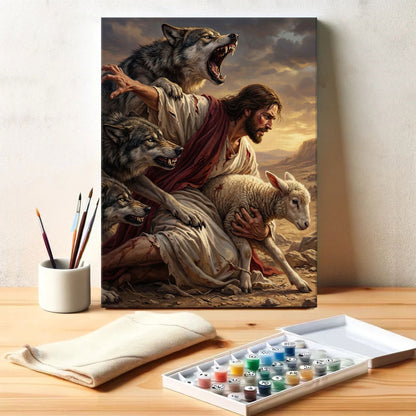 Jesus Protecting | Paint by Numbers Kit