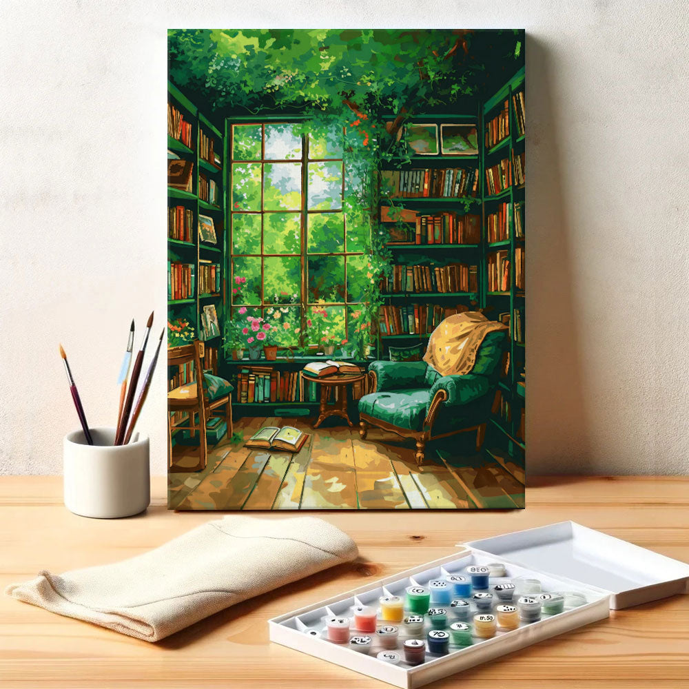 Evergreen Reading Nook | Paint by Numbers Kit
