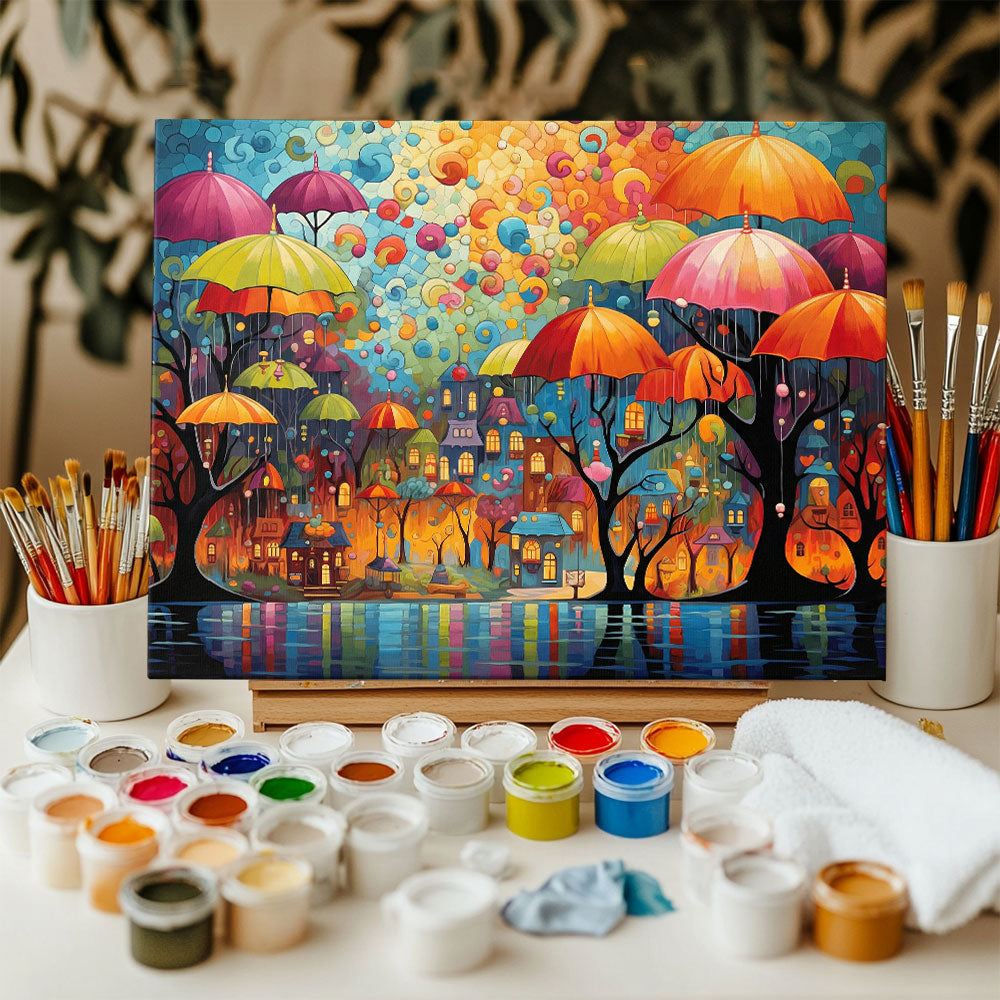 The Umbrella Garden | Paint by Numbers Kit