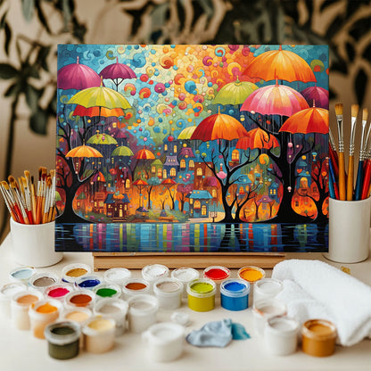 The Umbrella Garden | Paint by Numbers Kit
