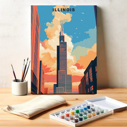 Illinois U.S. State | Paint by Numbers Kit