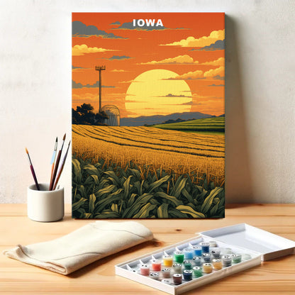 Iowa U.S. State | Paint by Numbers Kit