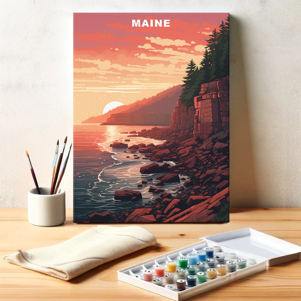 Maine U.S. State | Paint by Numbers Kit