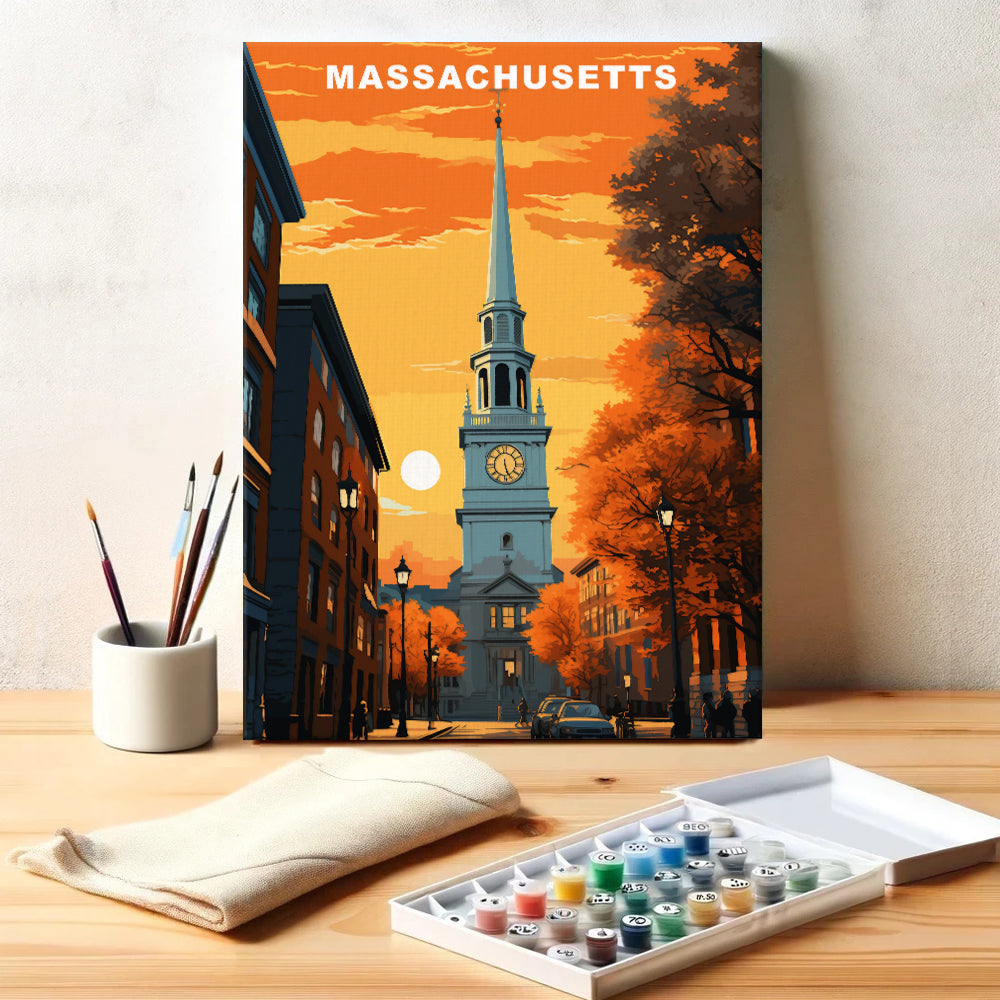 Massachusetts U.S. State | Paint by Numbers Kit