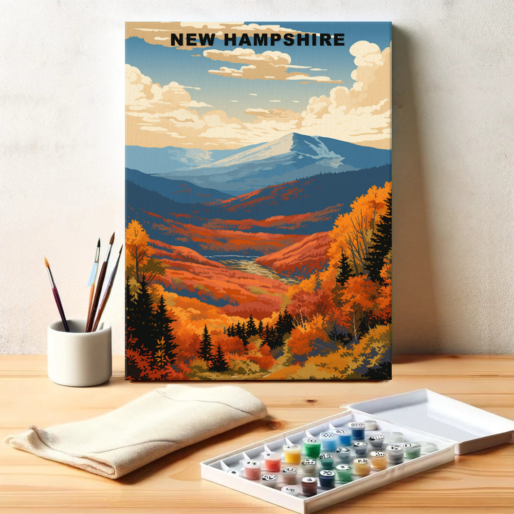 New Hampshire U.S. State | Paint by Numbers Kit