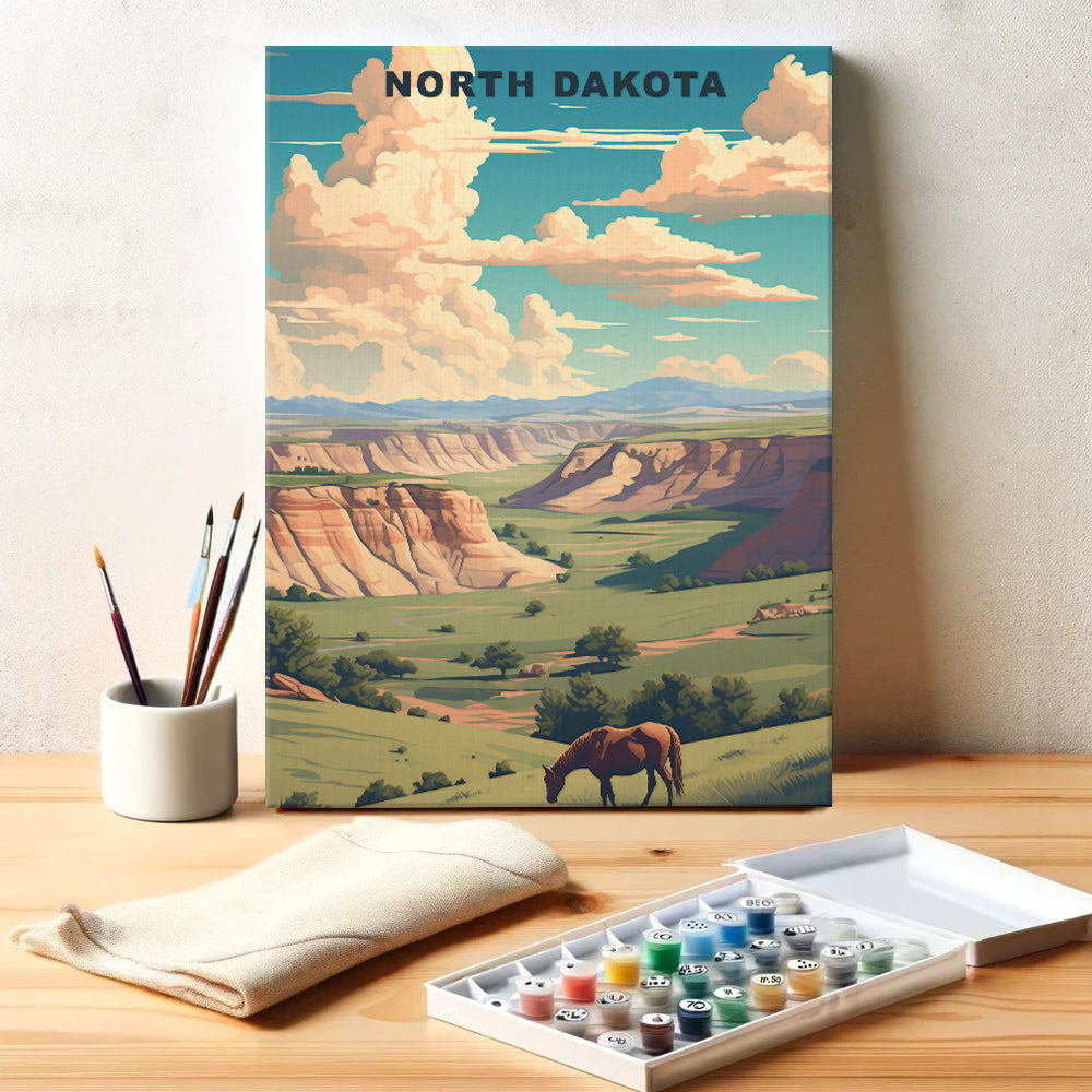 North Dakota U.S. State | Paint by Numbers Kit