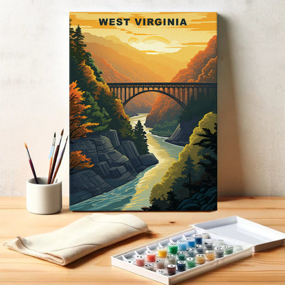 West Virginia U.S. State | Paint by Numbers Kit