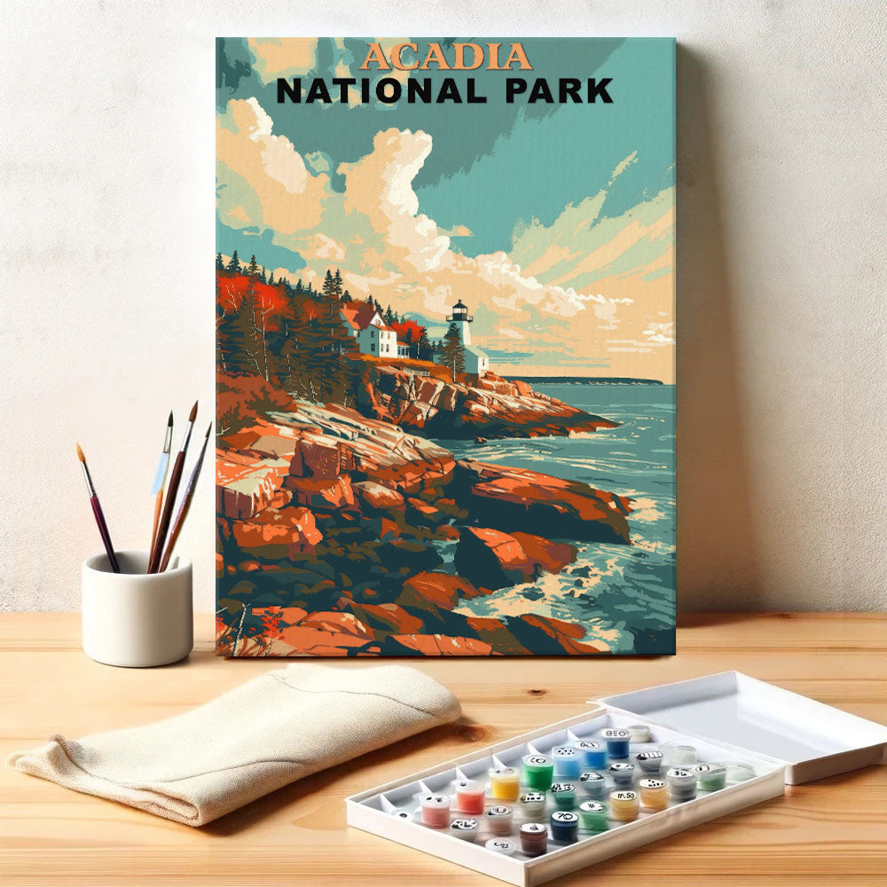 Acadia National Park Vintage | Paint by Numbers Kit