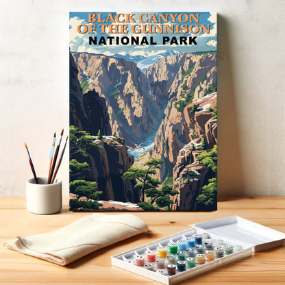 Black Canyon of The Gunnison National Park Vintage | Paint by Numbers Kit