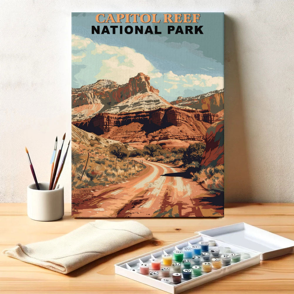 Capitol Reef National Park Vintage | Paint by Numbers Kit