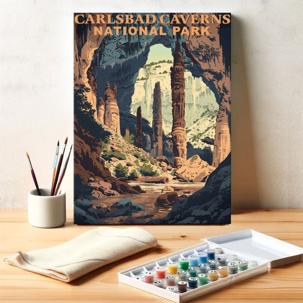 Carlsbad Caverns National Park Vintage | Paint by Numbers Kit