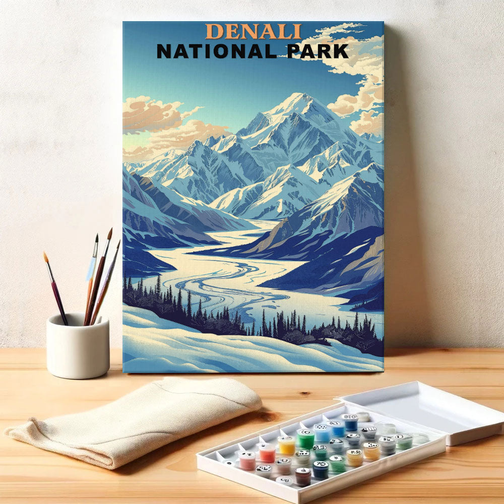 Denali National Park Vintage and Preserve | Paint by Numbers Kit