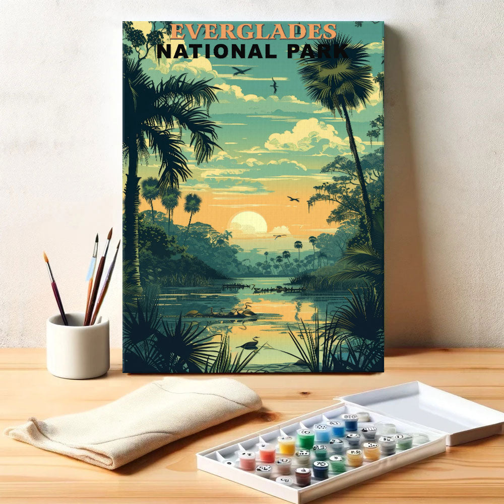 Everglades National Park Vintage | Paint by Numbers Kit