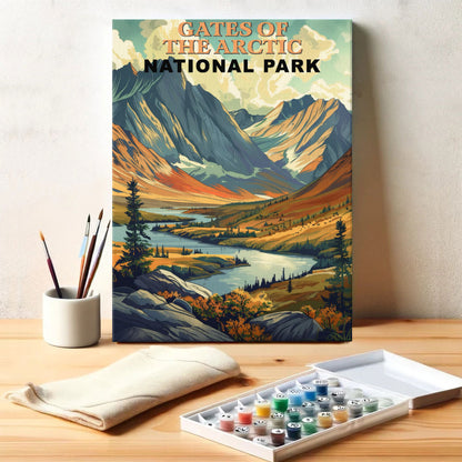 Gates of The Artic National Park Vintage | Paint by Numbers Kit