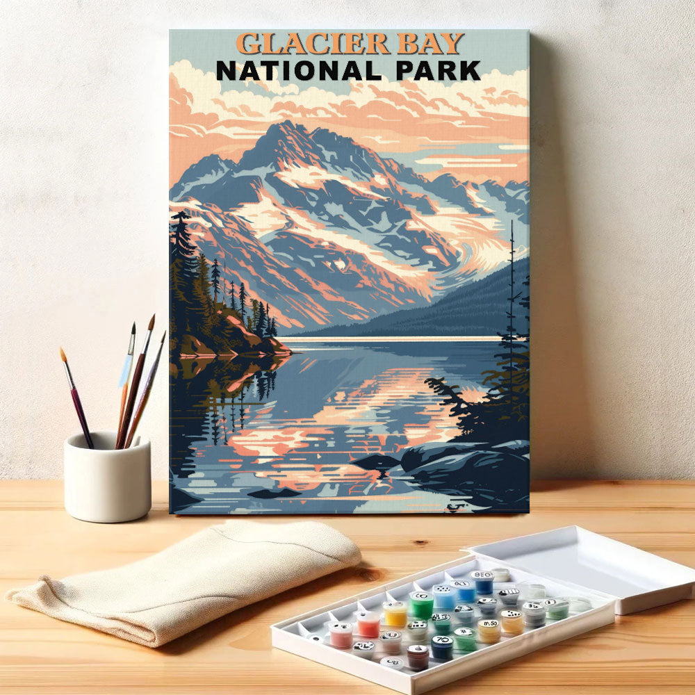 Glacier Bay National Park Vintage | Paint by Numbers Kit