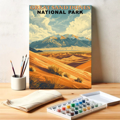 Great Sand Dunes National Park Vintage | Paint by Numbers Kit