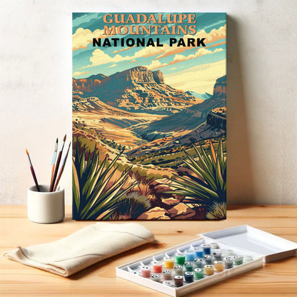 Guadalupe Mountains National Park Vintage | Paint by Numbers Kit