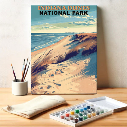 Indiana Dunes National Park Vintage | Paint by Numbers Kit