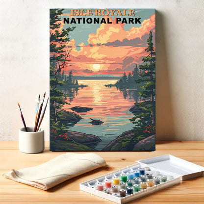 Isle Royale National Park Vintage | Paint by Numbers Kit