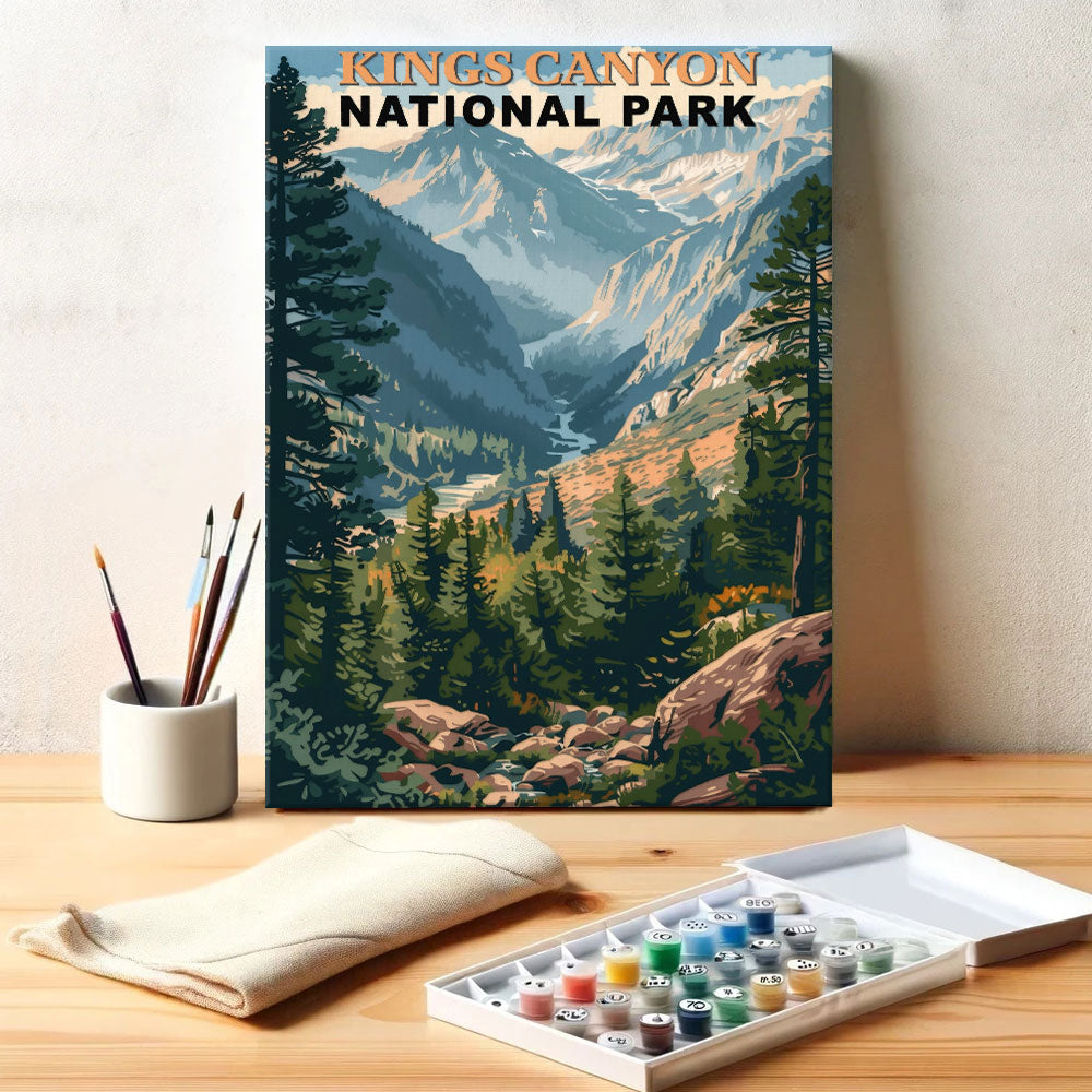 Kings Canyon National Park Vintage | Paint by Numbers Kit