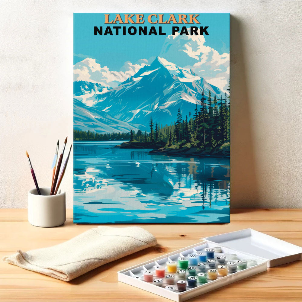 Lake Clark National Park Vintage | Paint by Numbers Kit