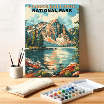 Lassen Volcanic National Park Vintage | Paint by Numbers Kit