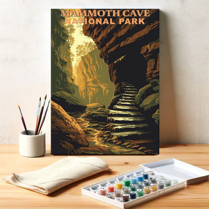 Mammoth Cave National Park Vintage | Paint by Numbers Kit