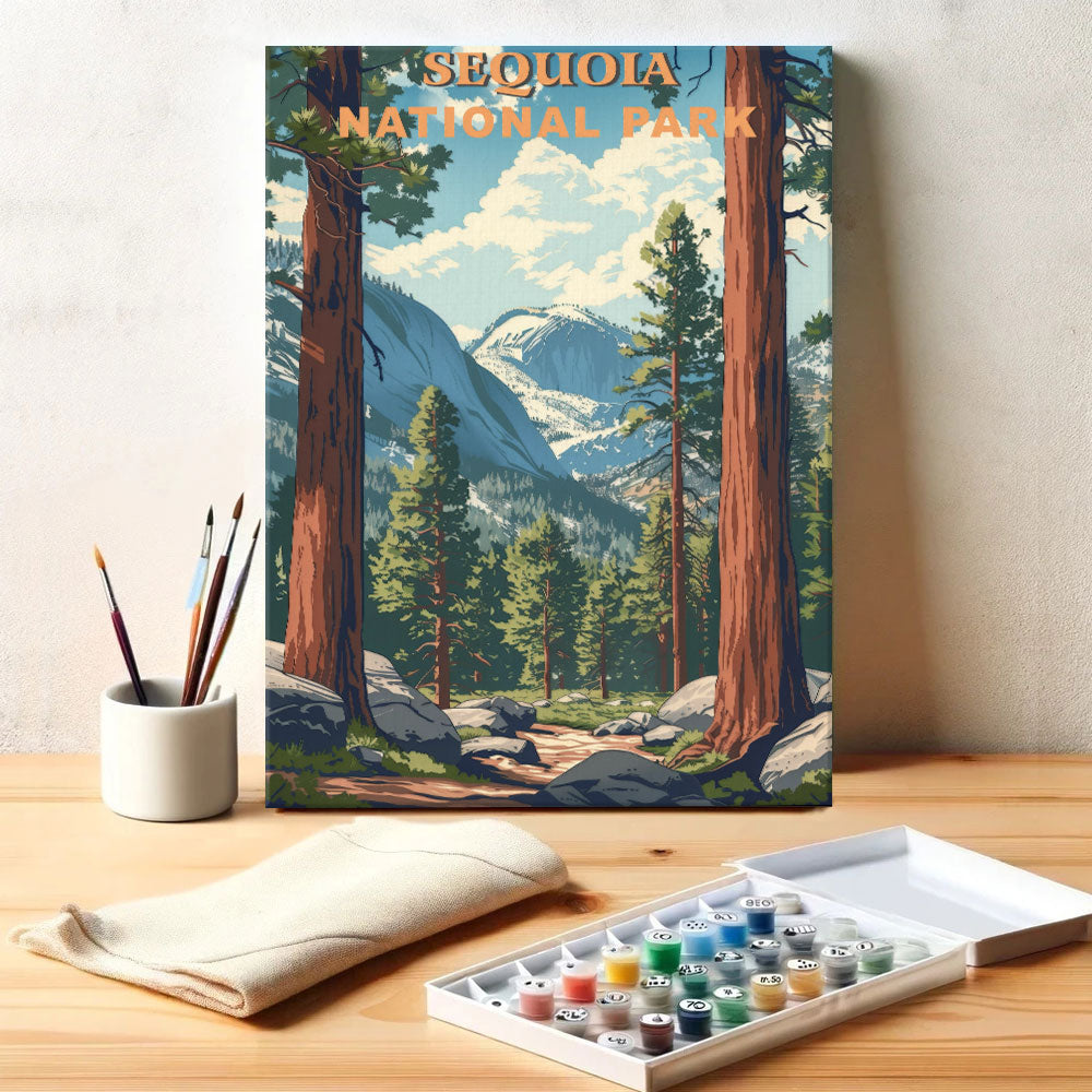 Sequoia National Park Vintage | Paint by Numbers Kit