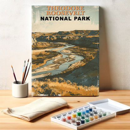 Theodore Roosevelt National Park Vintage | Paint by Numbers Kit