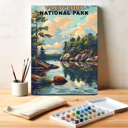 Voyageurs National Park Vintage | Paint by Numbers Kit