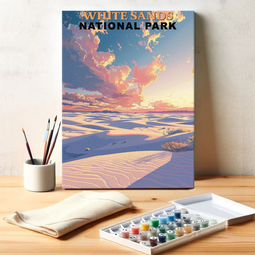 White Sands National Park Vintage | Paint by Numbers Kit