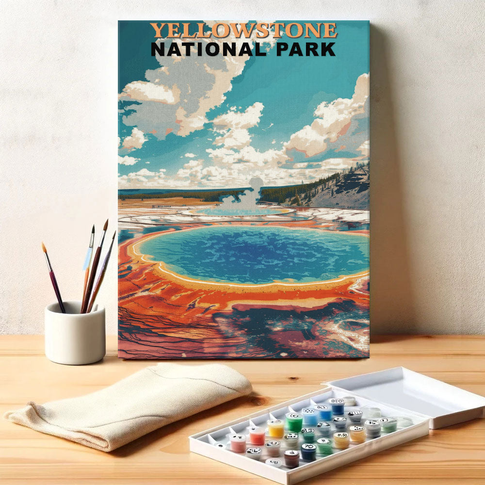 Yellowstone National Park Vintage | Paint by Numbers Kit