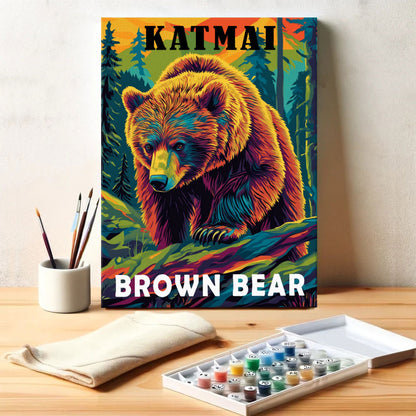 Katmai National Park Animal | Paint by Numbers Kit