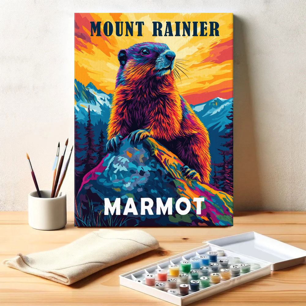 Mount Rainier National Park Animal | Paint by Numbers Kit