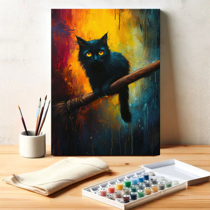 Fiery Black Cat | Paint by Numbers Kit