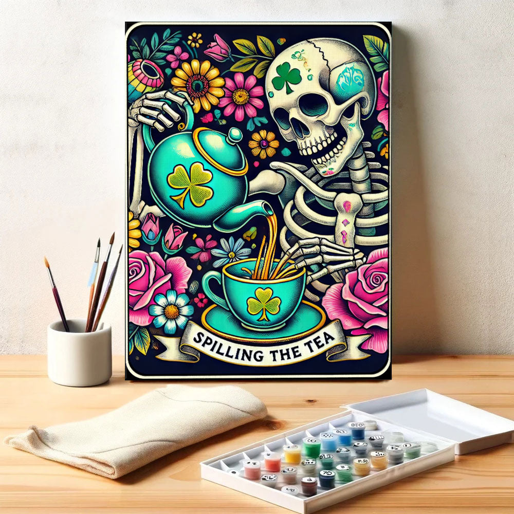 Spilling The Tea - Tarot Card | Paint by Numbers Kit