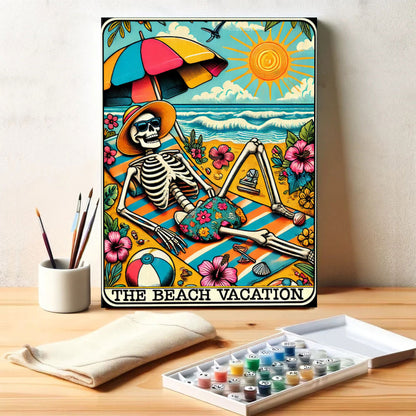 The Beach Vacation - Tarot Card | Paint by Numbers Kit