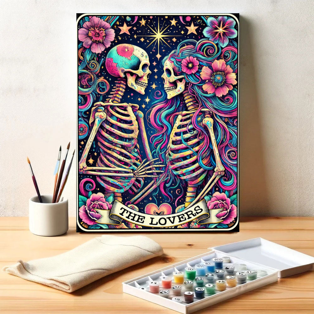 絵画 lovers The Lovers - Tarot Card | Paint by Numbers Kit – Wander Painting