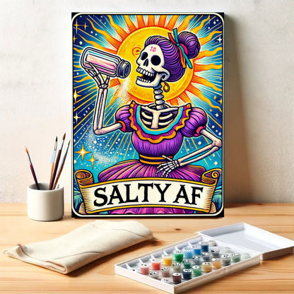 The Salty AF - Tarot Card | Paint by Numbers Kit