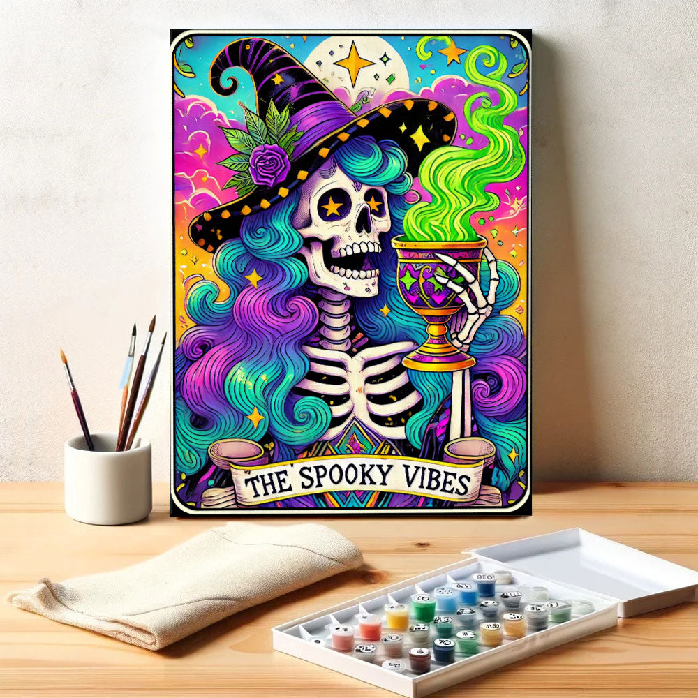 The Spooky Vibes - Tarot Card | Paint by Numbers Kit