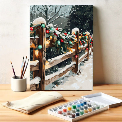 Snowy Fence | Paint by Numbers Kit