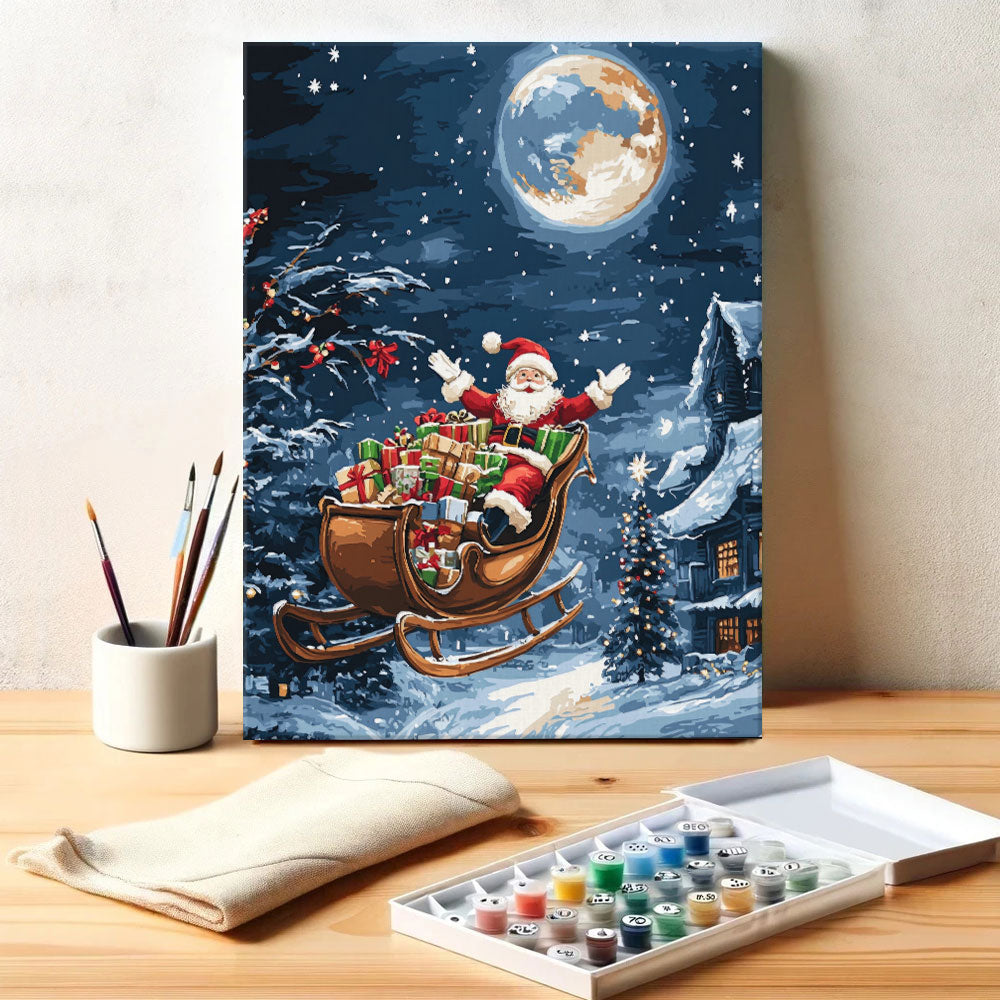 Santa Sleigh Ride | Paint by Numbers Kit