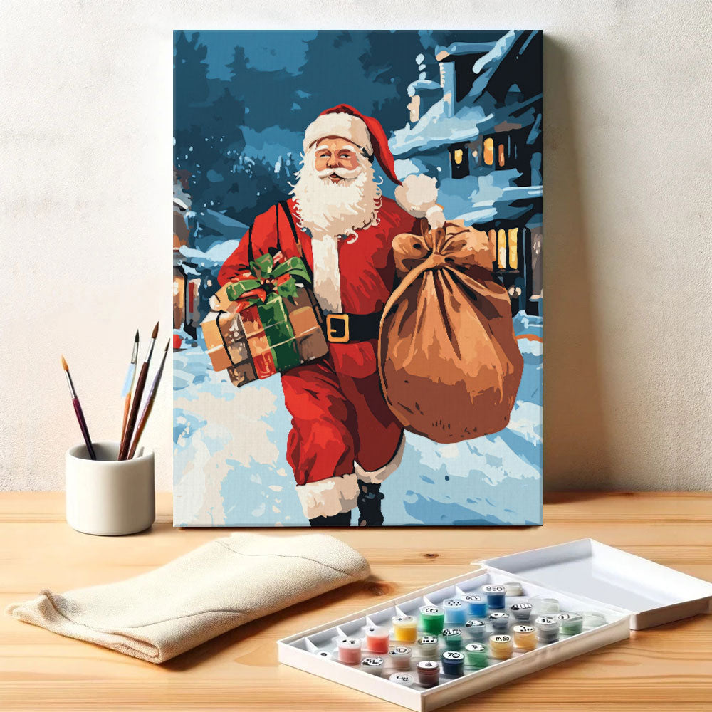 Santa's Gift Bag | Paint by Numbers Kit