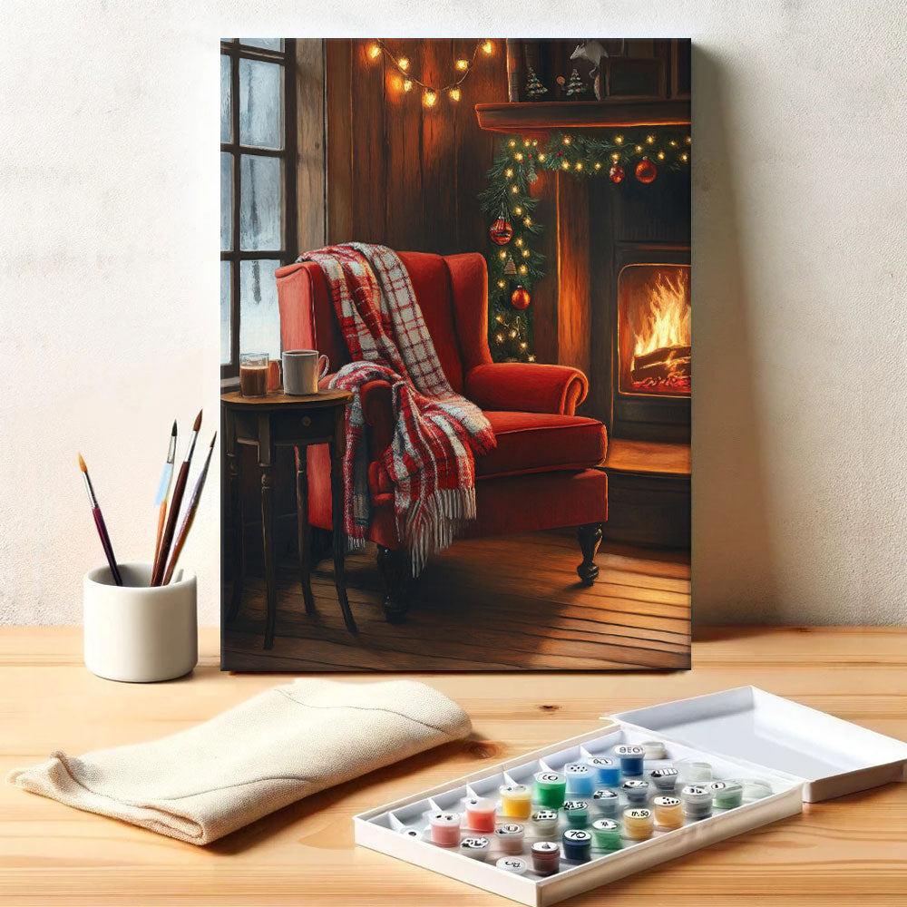 Cozy Fireplace | Paint by Numbers Kit