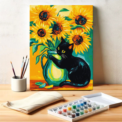 Sunflower Cat | Paint by Numbers Kit